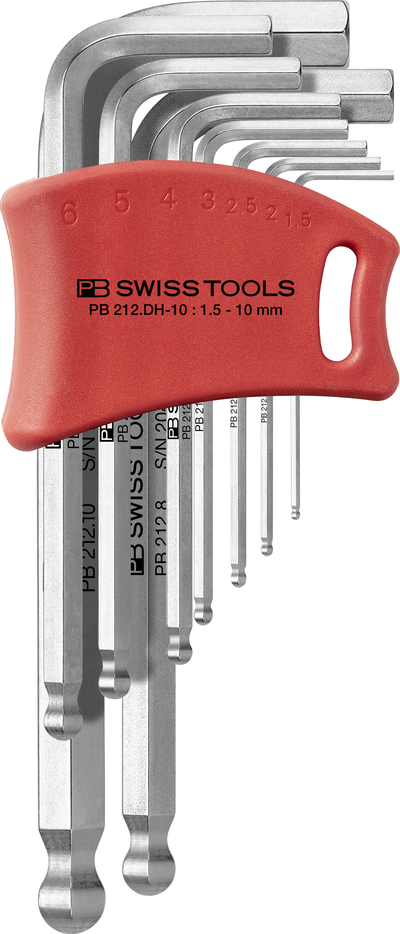 PB こく SWISS TOOLS 212LH-10 ボール付ロング六角レンチセット(パックナシ PBスイスツールズ